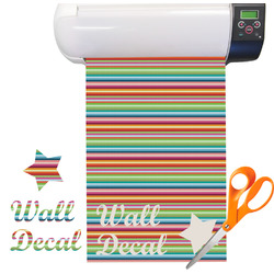 Retro Horizontal Stripes Vinyl Sheet (Re-position-able)