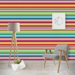 Retro Horizontal Stripes Wallpaper & Surface Covering (Peel & Stick - Repositionable)