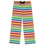 Retro Horizontal Stripes Womens Pajama Pants - S