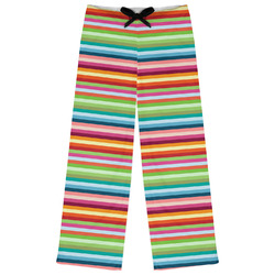 Retro Horizontal Stripes Womens Pajama Pants - XS