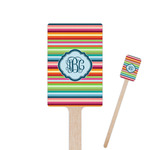 Retro Horizontal Stripes 6.25" Rectangle Wooden Stir Sticks - Double Sided (Personalized)