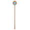 Retro Horizontal Stripes Wooden 7.5" Stir Stick - Round - Single Stick