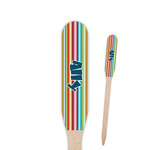 Retro Horizontal Stripes Paddle Wooden Food Picks - Double Sided (Personalized)