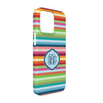 Retro Horizontal Stripes iPhone Case - Plastic - iPhone 13 (Personalized)