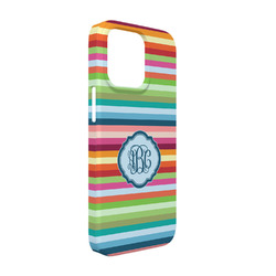 Retro Horizontal Stripes iPhone Case - Plastic - iPhone 13 (Personalized)