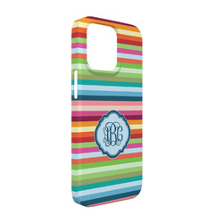 Retro Horizontal Stripes iPhone Case - Plastic - iPhone 13 Pro (Personalized)