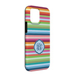 Retro Horizontal Stripes iPhone Case - Rubber Lined - iPhone 13 Pro (Personalized)