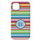 Retro Horizontal Stripes iPhone 14 Plus Tough Case - Back