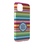 Retro Horizontal Stripes iPhone Case - Plastic - iPhone 14 Pro Max (Personalized)