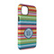 Retro Horizontal Stripes iPhone 14 Pro Tough Case - Angle