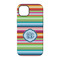 Retro Horizontal Stripes iPhone 14 Tough Case - Back