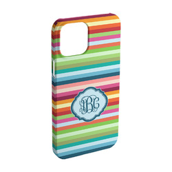 Retro Horizontal Stripes iPhone Case - Plastic - iPhone 15 (Personalized)