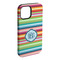 Retro Horizontal Stripes iPhone 15 Plus Tough Case - Angle