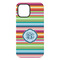 Retro Horizontal Stripes iPhone 15 Plus Tough Case - Back