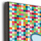 Retro Pixel Squares 11x14 Wood Print - Closeup