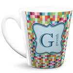 Retro Pixel Squares 12 Oz Latte Mug (Personalized)