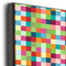 Retro Pixel Squares 16x20 Wood Print - Closeup