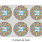 Retro Pixel Squares 3" Multipurpose Round Labels - Sheet