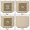 Retro Pixel Squares 3 Reusable Cotton Grocery Bags - Front & Back View