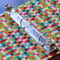 Retro Pixel Squares 3 Ring Binders - Full Wrap - 1" - DETAIL