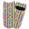 Retro Pixel Squares Adult Ankle Socks - Single Pair - Front and Back