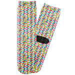 Retro Pixel Squares Adult Crew Socks