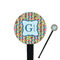 Retro Pixel Squares Black Plastic 7" Stir Stick - Round - Closeup