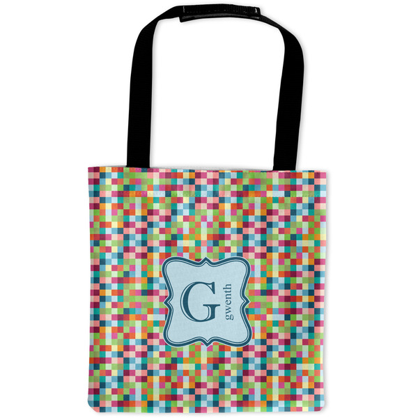 Custom Retro Pixel Squares Auto Back Seat Organizer Bag (Personalized)