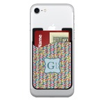 Retro Pixel Squares 2-in-1 Cell Phone Credit Card Holder & Screen Cleaner (Personalized)