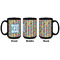 Retro Pixel Squares Coffee Mug - 15 oz - Black APPROVAL