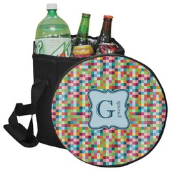 Retro Pixel Squares Collapsible Cooler & Seat (Personalized)