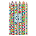 Retro Pixel Squares Colored Pencils (Personalized)