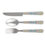 Retro Pixel Squares Cutlery Set (Personalized)