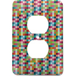 Retro Pixel Squares Electric Outlet Plate