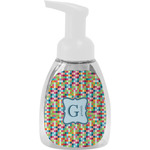 Retro Pixel Squares Foam Soap Bottle - White (Personalized)