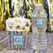 Retro Pixel Squares French Fry Favor Box - w/ Water Bottle