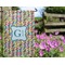 Retro Pixel Squares Garden Flag - Outside In Flowers