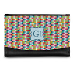 Retro Pixel Squares Genuine Leather Women's Wallet - Small (Personalized)