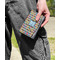 Retro Pixel Squares Genuine Leather Womens Wallet - In Context