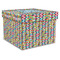 Retro Pixel Squares Gift Boxes with Lid - Canvas Wrapped - X-Large - Front/Main