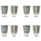 Retro Pixel Squares Glass Shot Glass - Standard - Set of 4 - APPROVAL