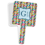 Retro Pixel Squares Hand Mirror (Personalized)