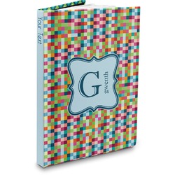 Retro Pixel Squares Hardbound Journal - 5.75" x 8" (Personalized)