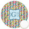 Retro Pixel Squares Icing Circle - Large - Front