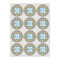 Retro Pixel Squares Icing Circle - Small - Set of 12