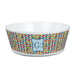 Retro Pixel Squares Kid's Bowl (Personalized)