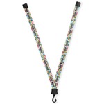 Retro Pixel Squares Lanyard (Personalized)