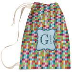 Retro Pixel Squares Laundry Bag - Large (Personalized)