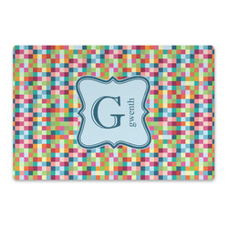 Retro Pixel Squares Large Rectangle Car Magnet (Personalized)