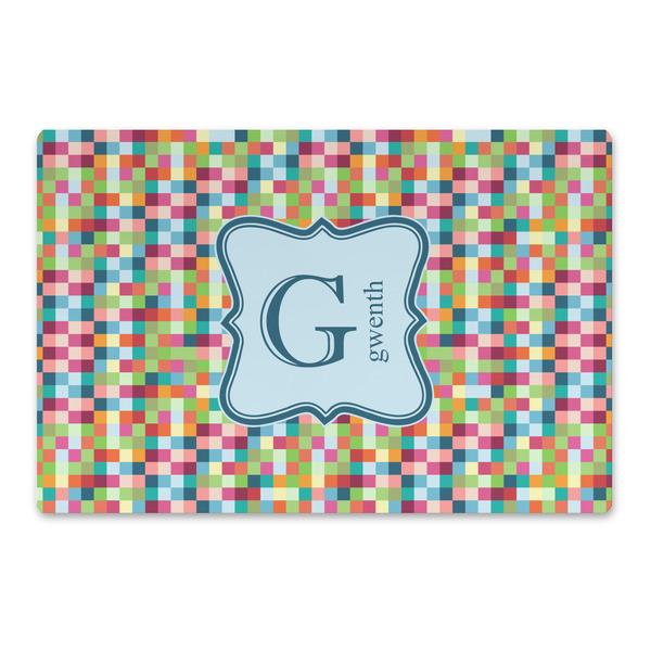 Custom Retro Pixel Squares Large Rectangle Car Magnet (Personalized)